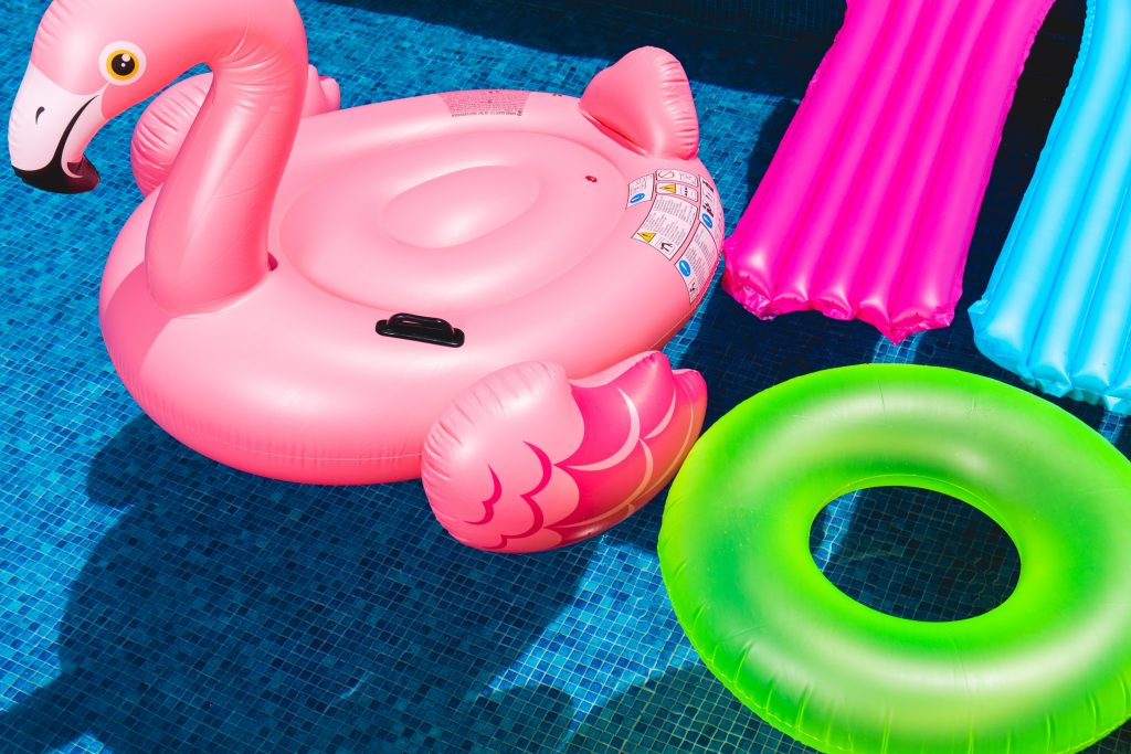 Swimming pool toys can be used after our weekly service in washington ut
