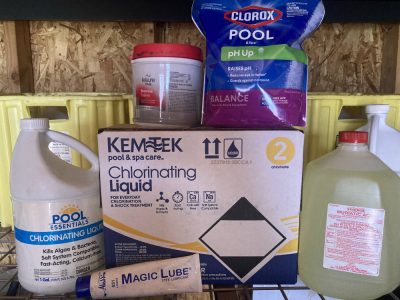 Assorted pool chemicals in St. George Utah